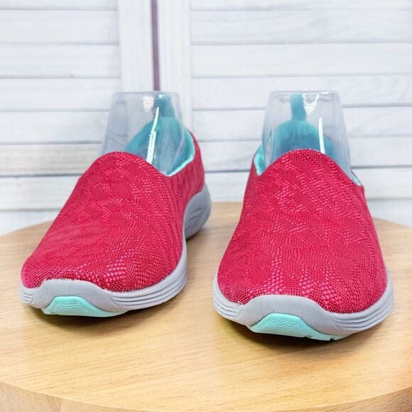 Vionic 331 Hydra Lace Mesh Slip On Sneaker Pink Aqua 7.5 - Picture 2 of 11